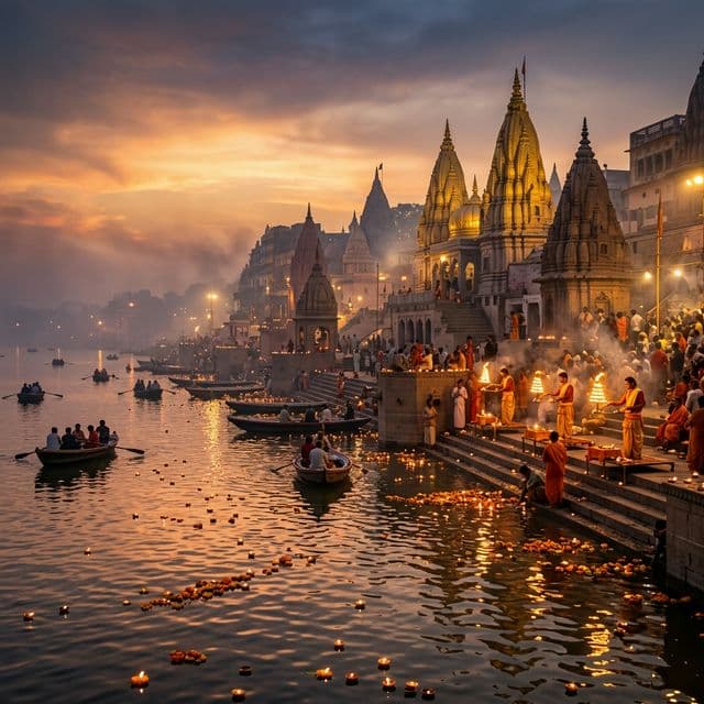 Sacred Ghats of Kashi at dawn